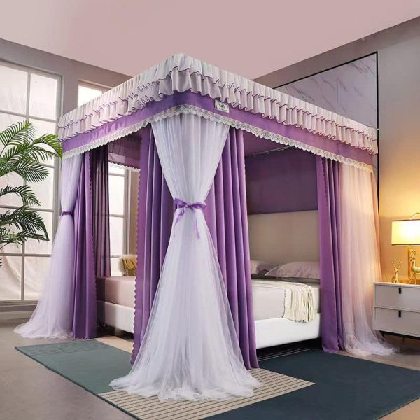 Heavy Duty  4 stand Decorative Mosquito Net/Bed Curtain