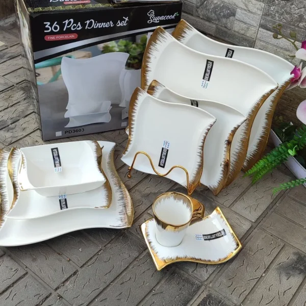 36-piece Nordic-shaped dinner set